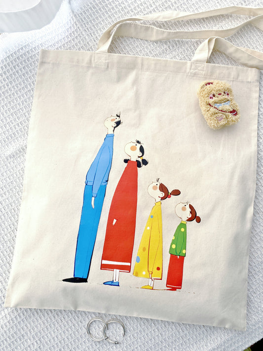 Hand-embroidered cotton tote bag with floral pattern for everyday use