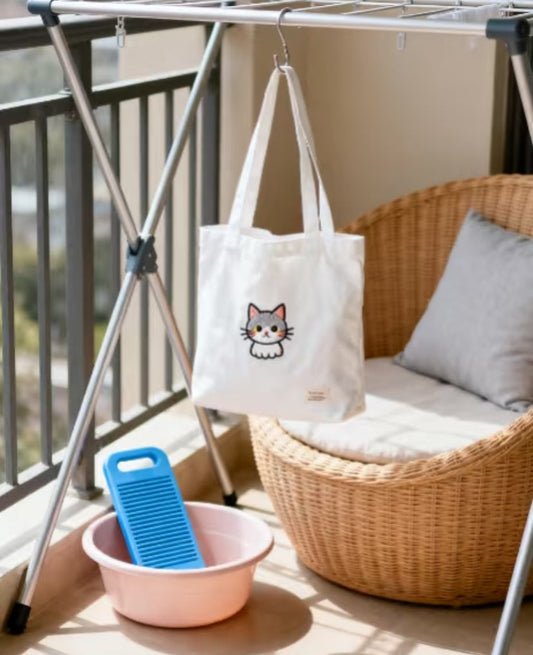 Removing stains from a sustainable canvas tote bag safely