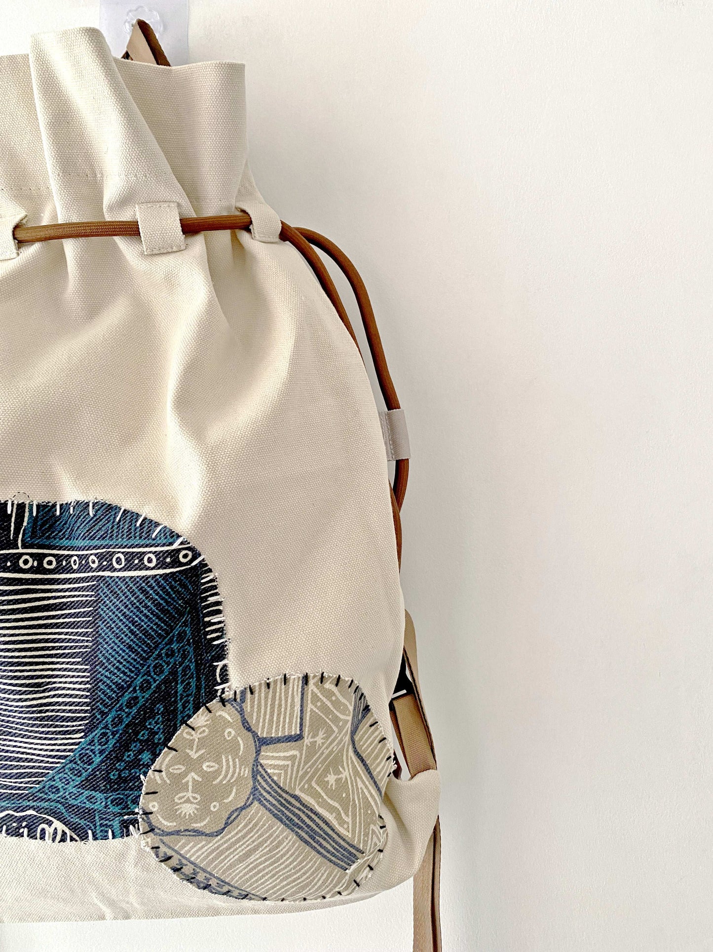 Women’s Handmade Patchwork Backpack for Daily Commuting