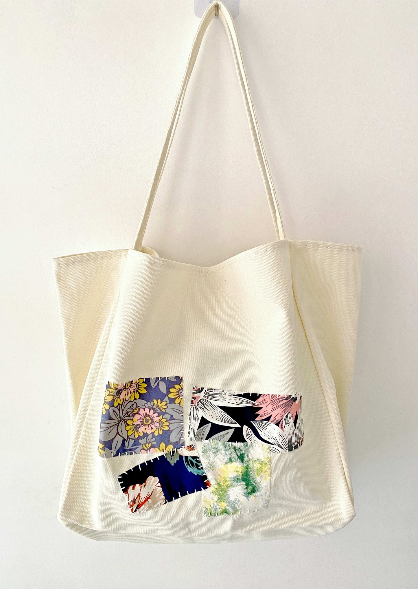 Handmade Patchwork Boho Tote Bag for Eco-Conscious Women