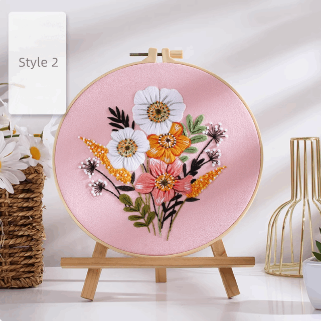 delicate handmade floral embroidery for wedding bouquets
