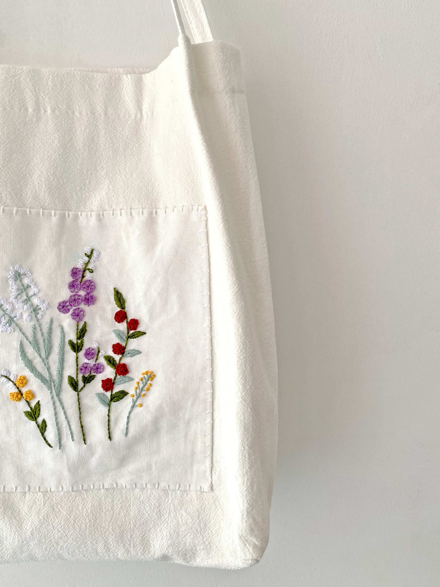 Vegan-Friendly Hand-Embroidered Linen Bag