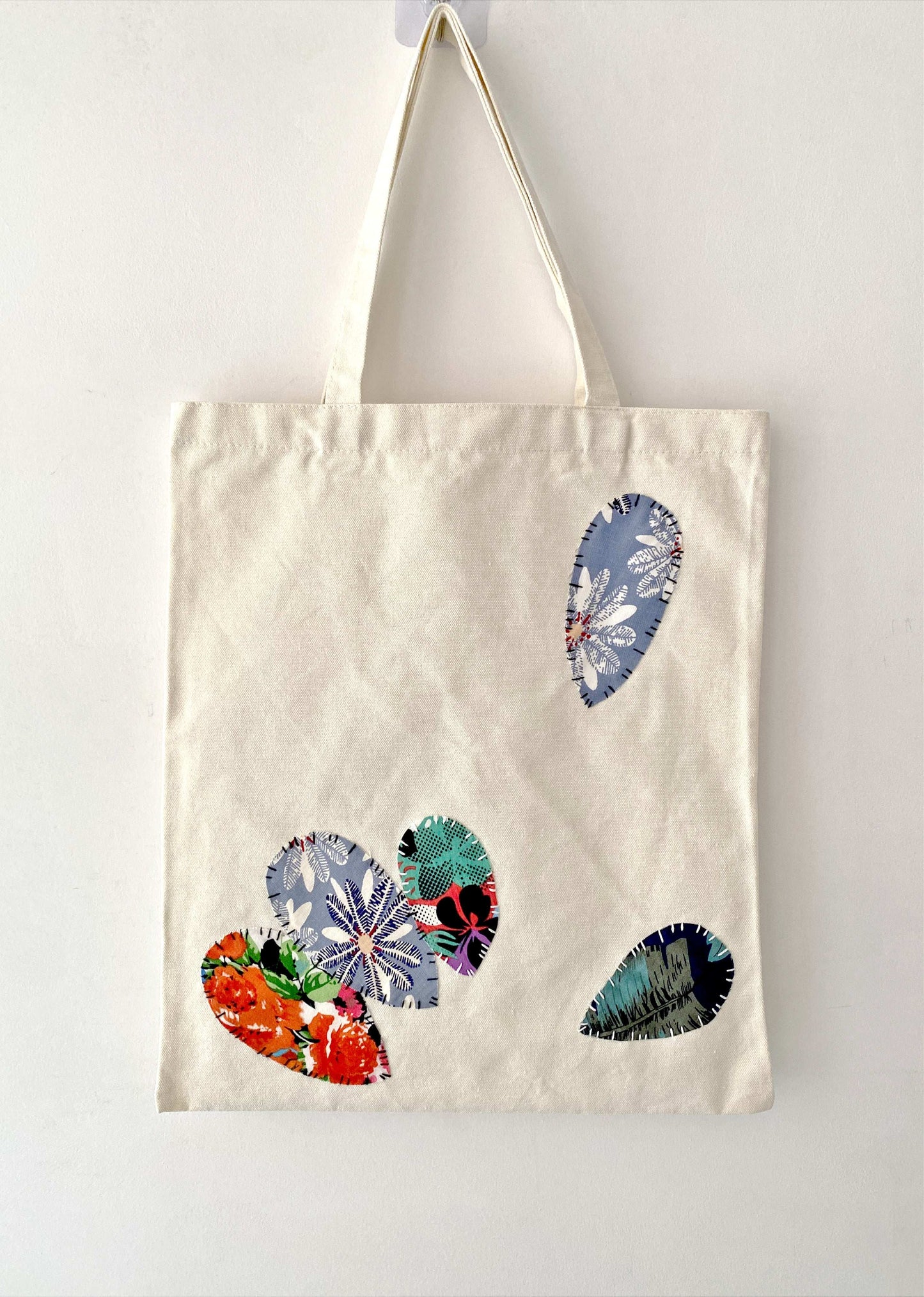 Handmade Canvas Patchwork Bag for Women Who Love Hand-Stitched Accessories
