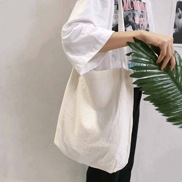 Durable Shopping Tote with Hand-Embroidered Floral Designs