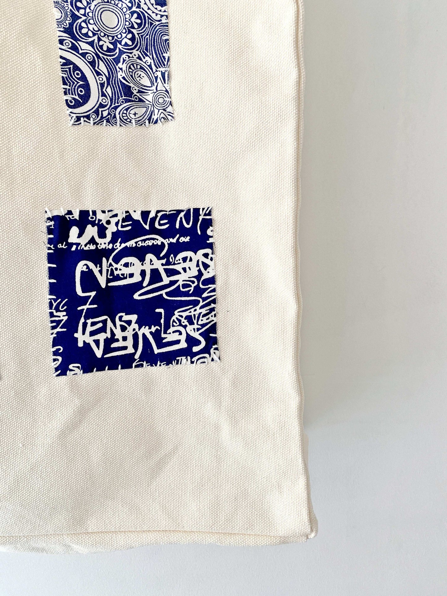 Hand Sewn Canvas Tote With Personalized Artistic Design