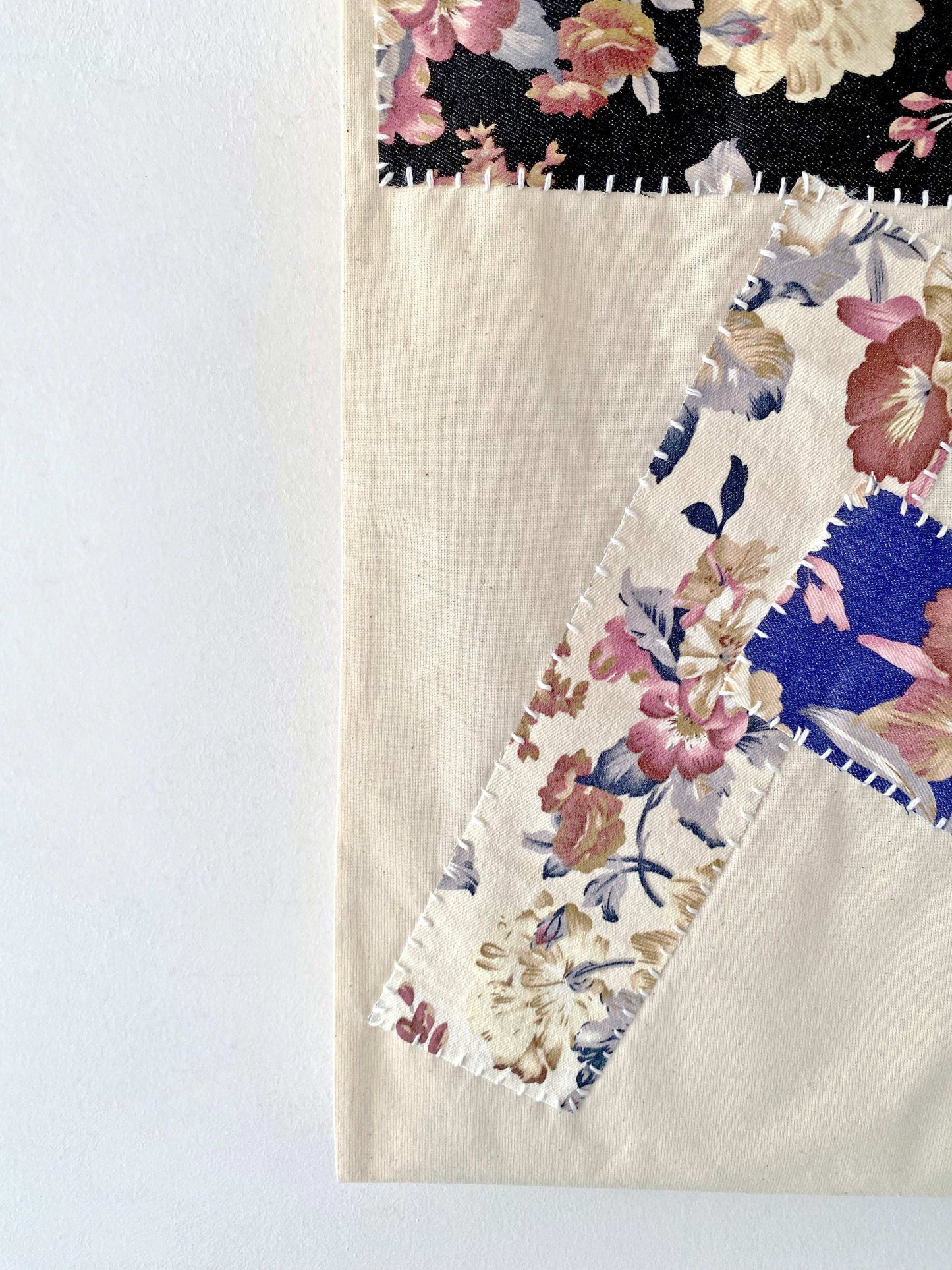 Hand-Sewn Patchwork Canvas Bag for Artistic and Sustainable Lifestyle