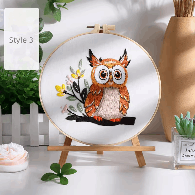 DIY Owl Embroidery Patch For Handmade Craft Projects