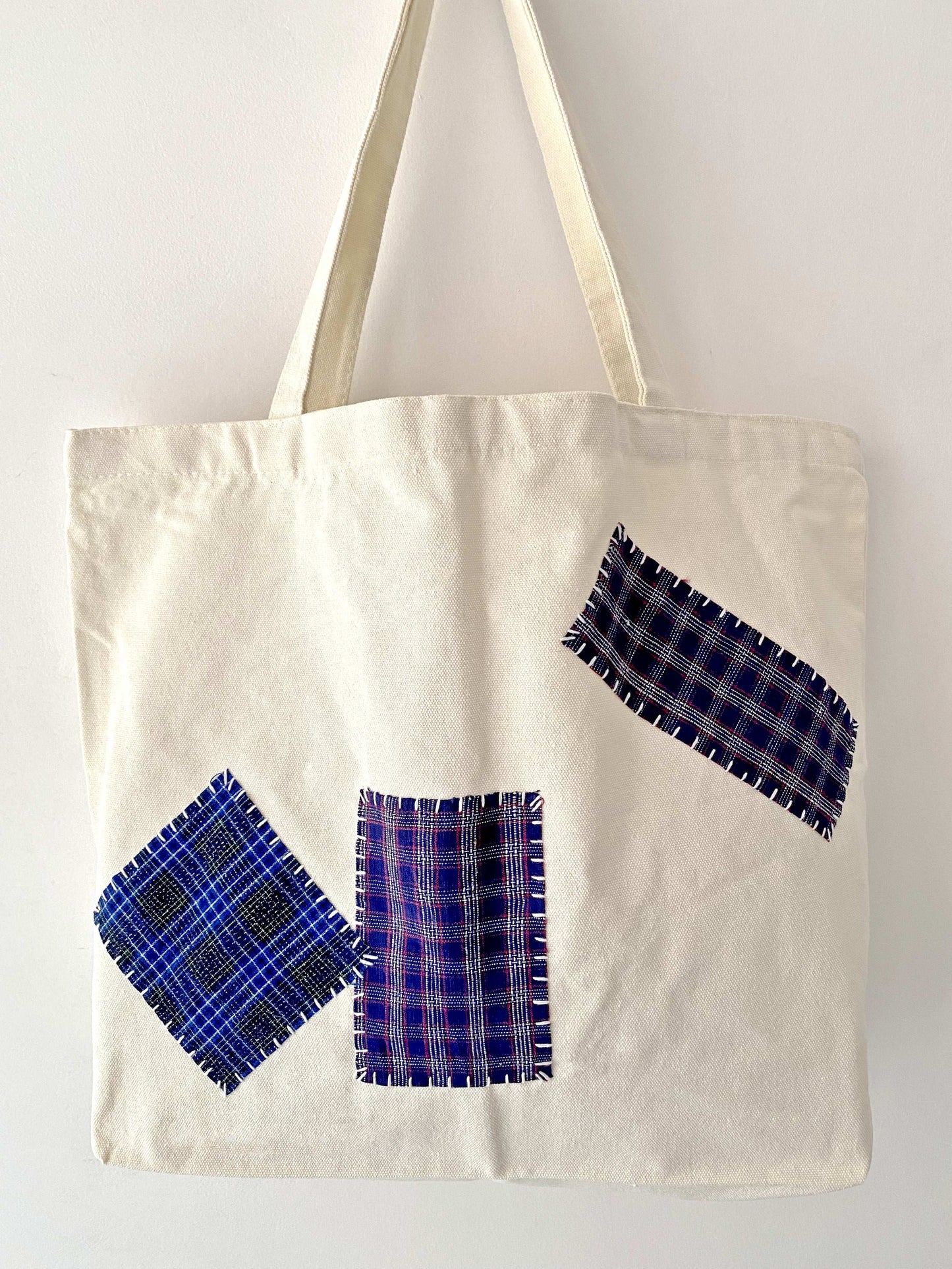 Upcycled Fabric Handmade Patchwork Tote Bag