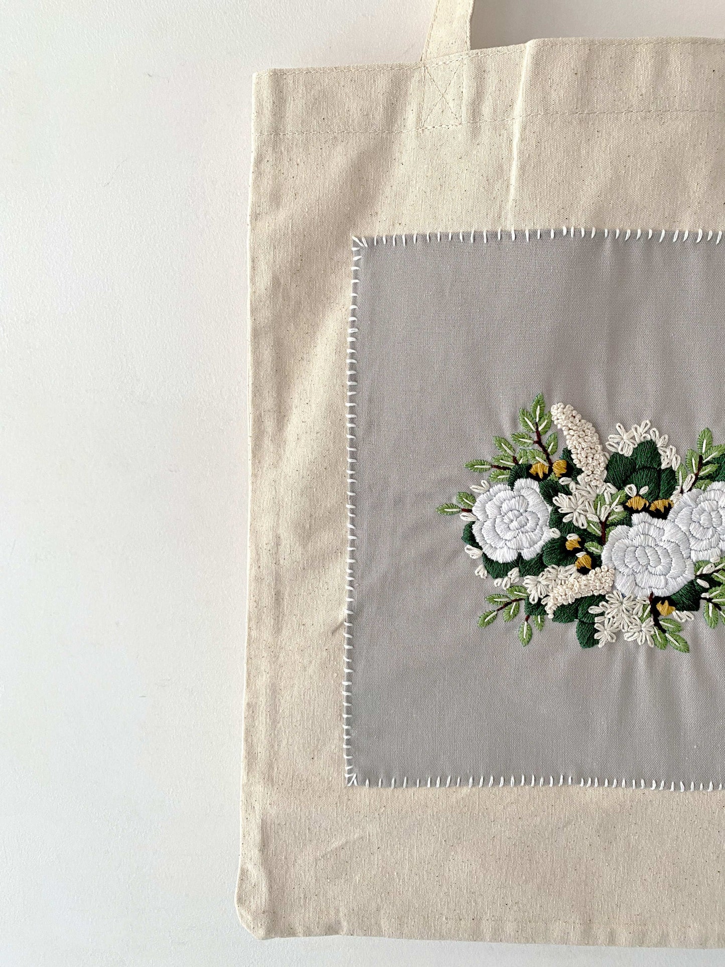 Eco-Conscious Floral Pattern Tote Bag