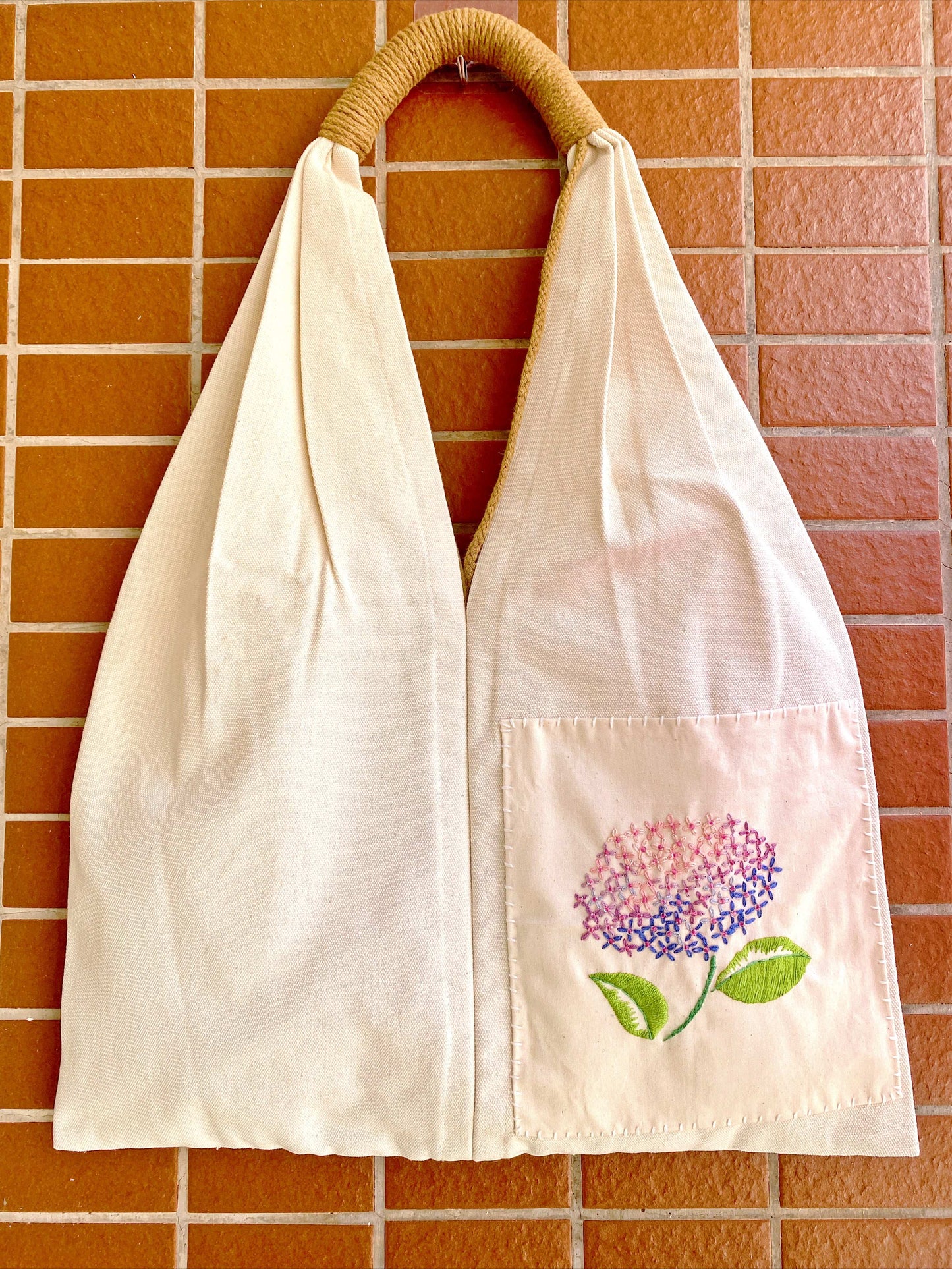 Ethical Slow Fashion Bag With DIY Embroidered Flower Patterns