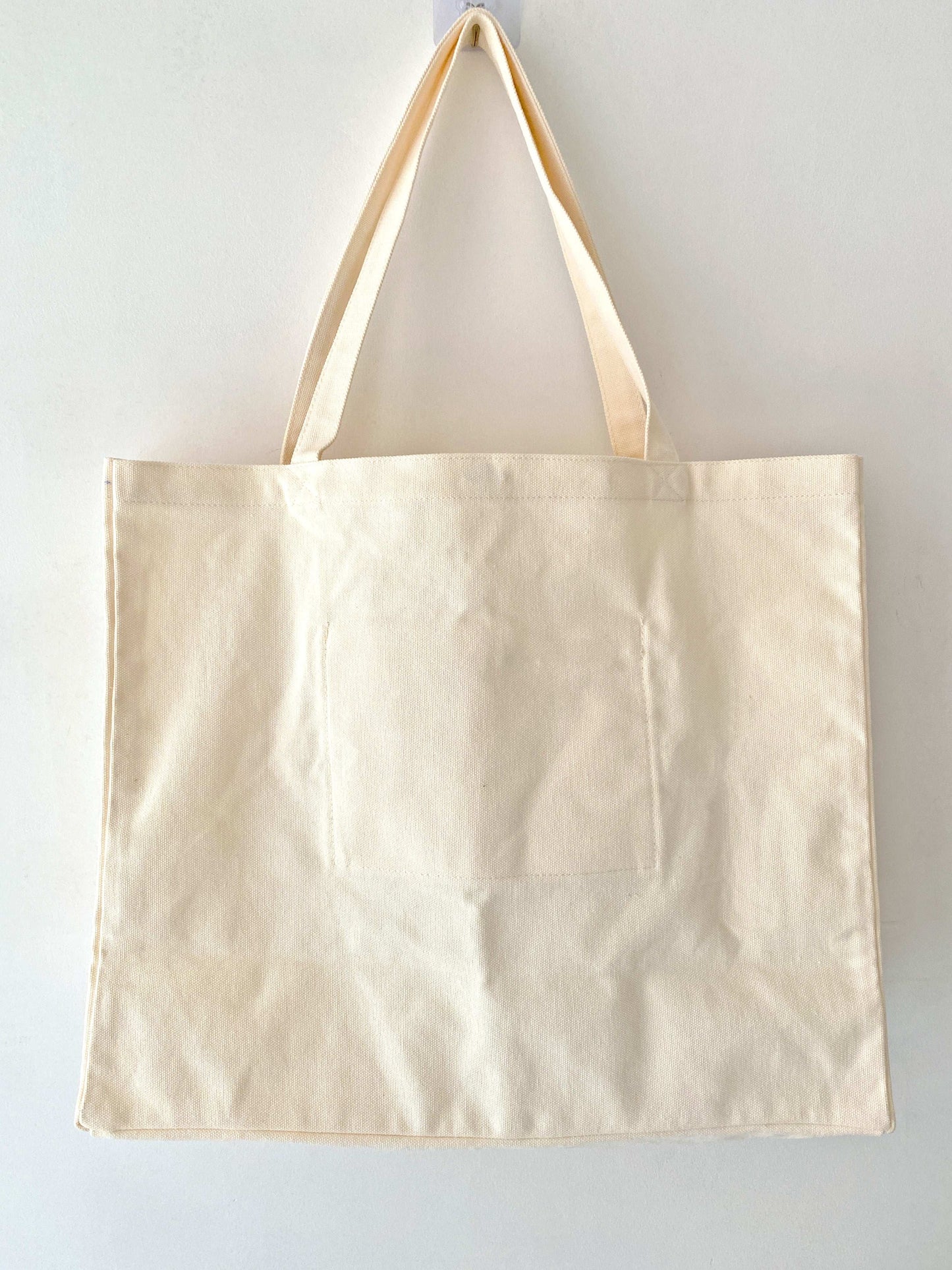 Personalized Canvas Tote With Embroidered Patchwork
