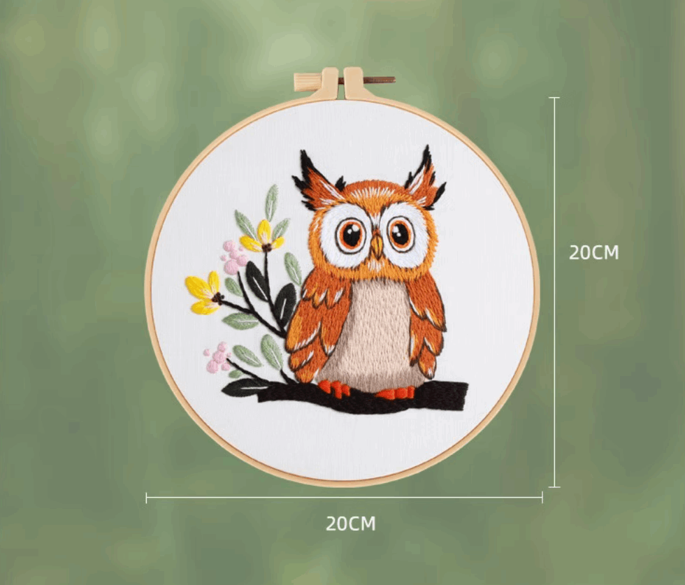 Beautiful Handmade Owl Embroidery Patch For Room Decorations