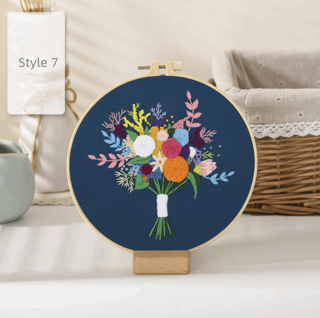 custom flower embroidery patch for upcycled fashion