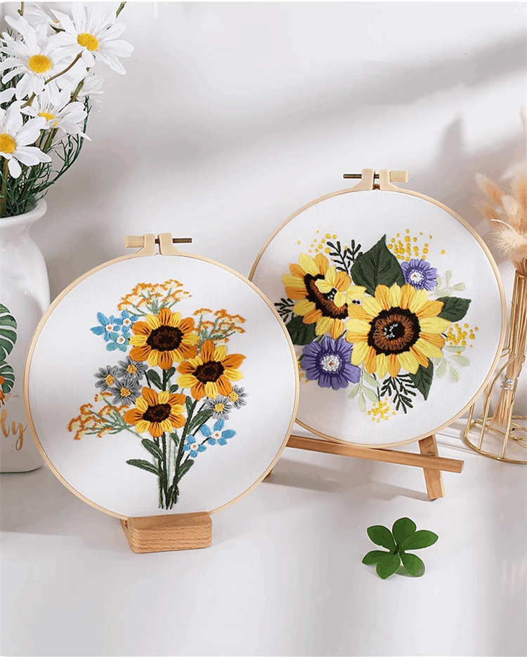 Delicate Sunflower Embroidery Patch For Handmade Gifts