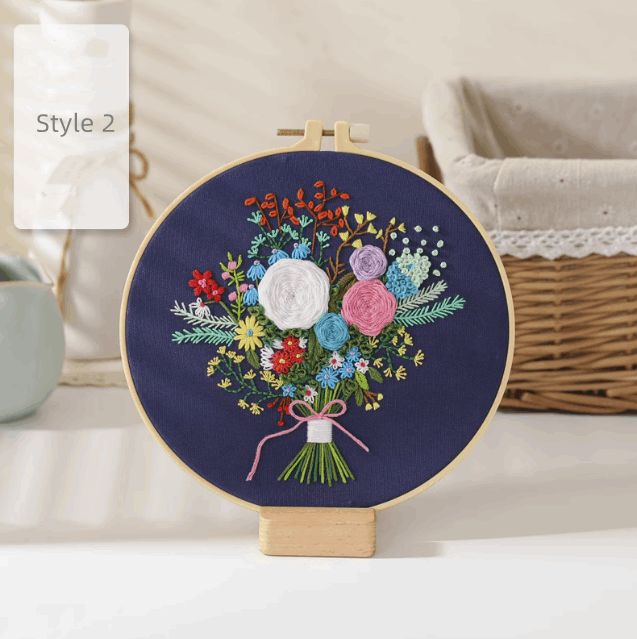 elegant floral embroidery for custom clothing decoration