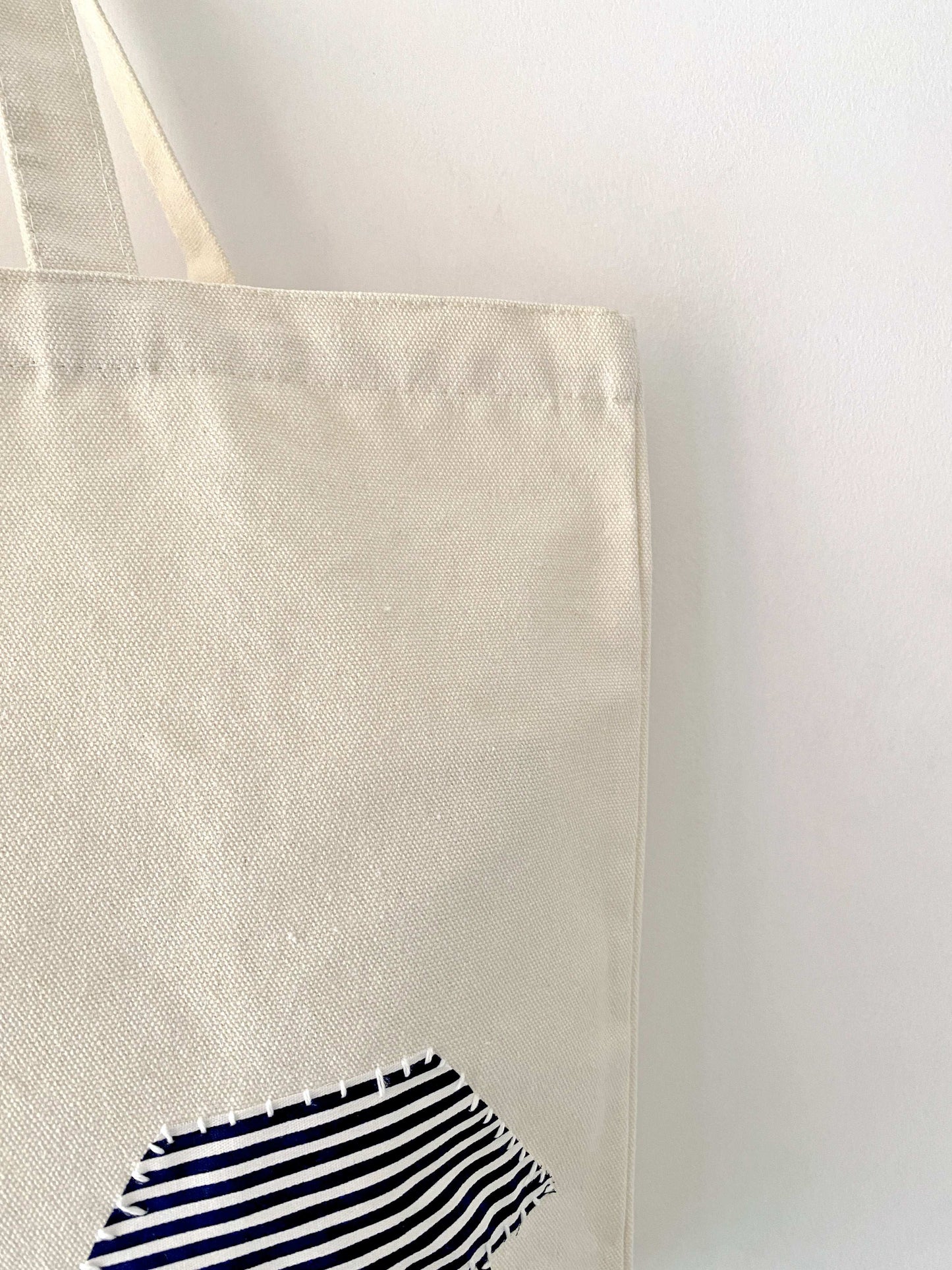 Unique Hand Sewn Canvas Tote Gift for Women Who Love Artistic Bags
