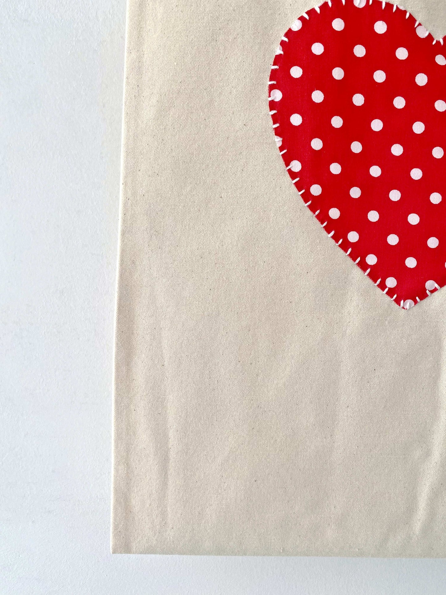 Handmade DIY Heart Patchwork Tote Bag for Art Lovers and Creative Souls