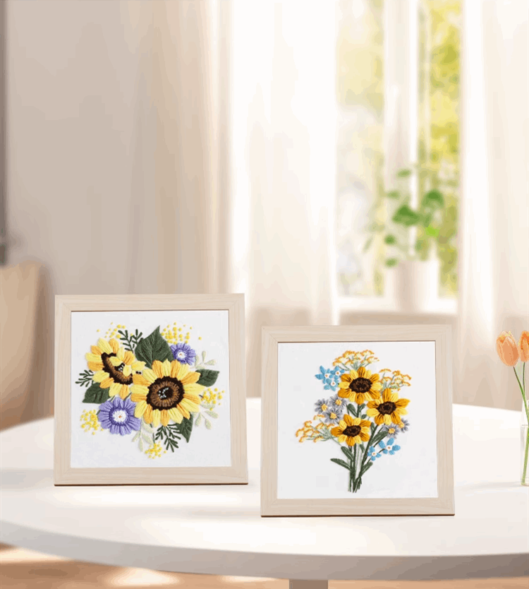 Sunflower Embroidery Patch For Decorative Home Projects