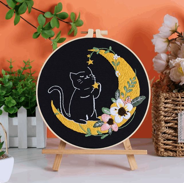 Handmade embroidery patch for DIY clothing and fabric projects