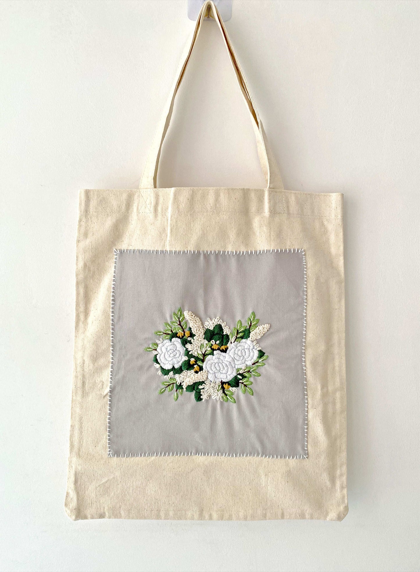 Artistic Floral Embroidered Canvas Bag