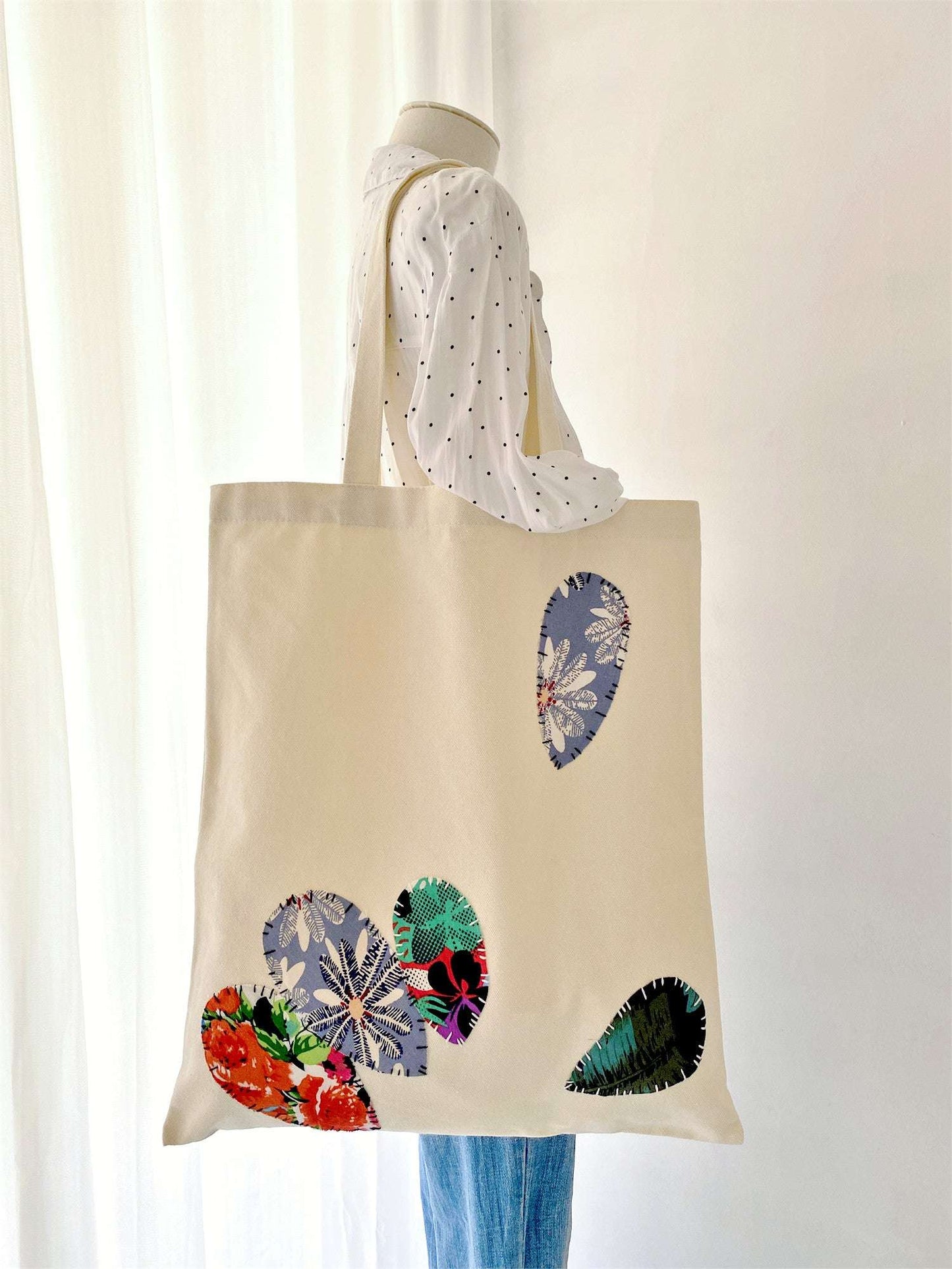 Custom eco friendly tote bag gift for women who love boho and artisanal style