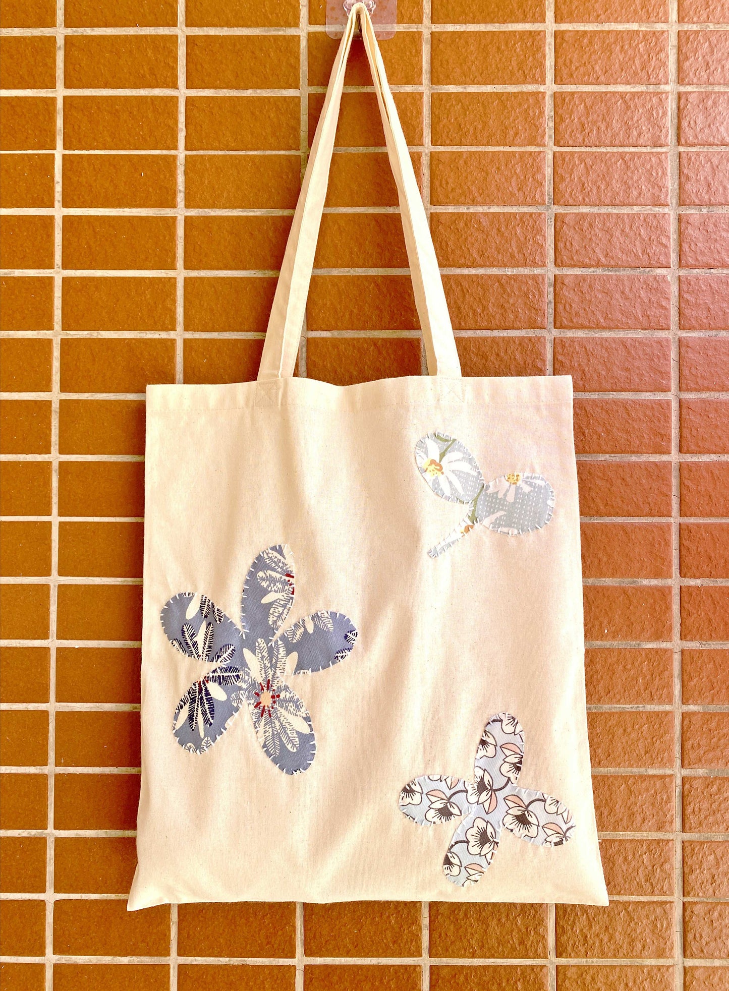 Trendy yet eco-friendly patchwork tote bag for daily errands