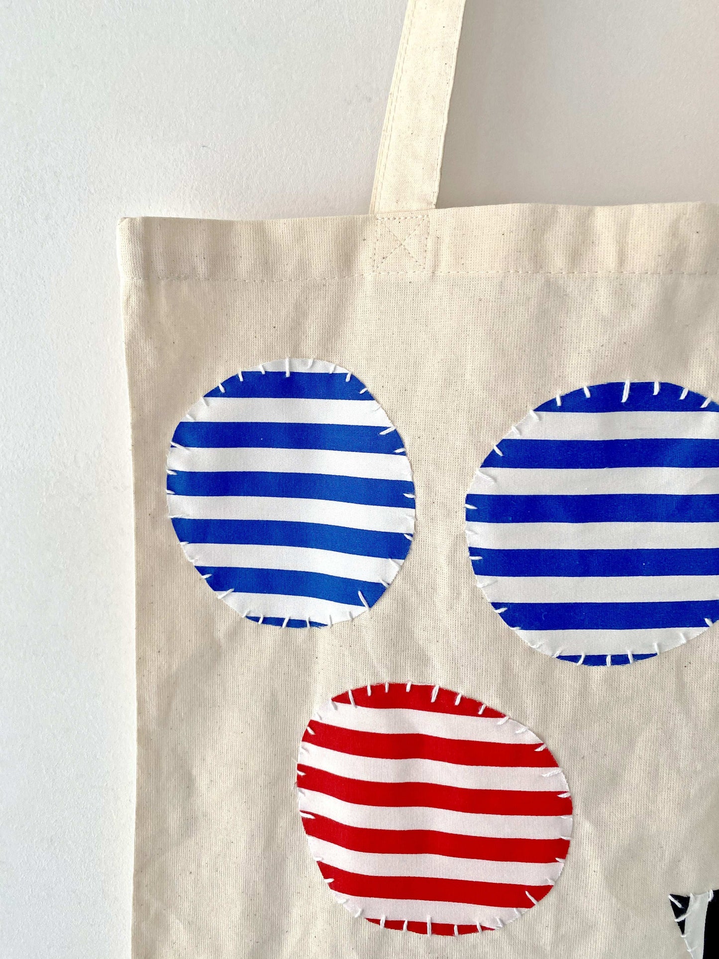 Hand-Sewn Patchwork Art Tote Bag