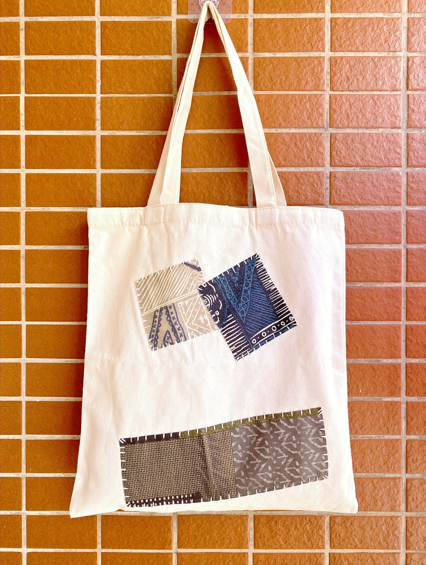 Unique Bohemian Style Eco-Friendly Tote Bag With Handcrafted Patchwork Design