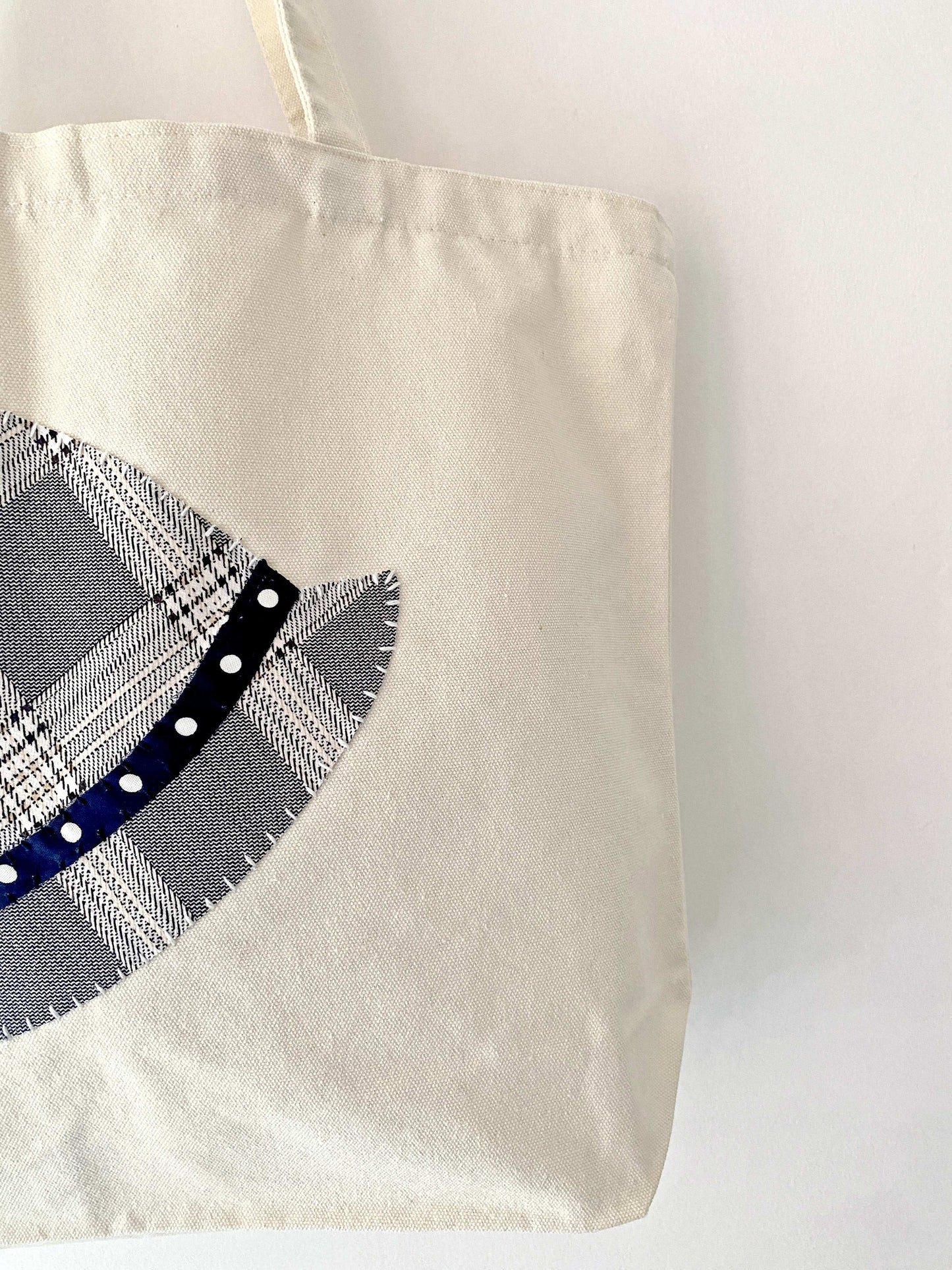 Handmade patchwork tote bag for slow fashion bloggers