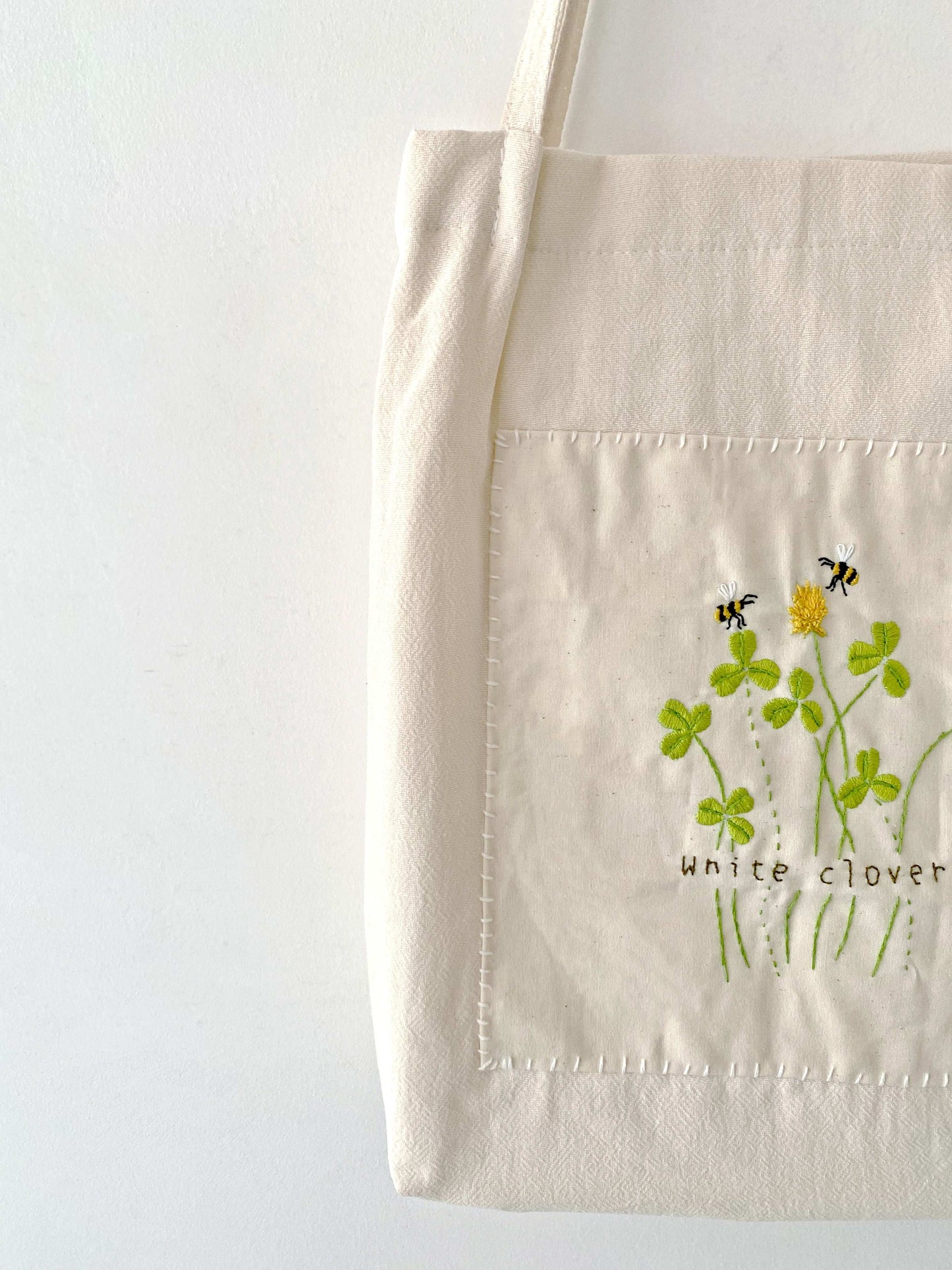 Unique Handcrafted Linen Tote Bag With Sustainable Floral Embroidery Design
