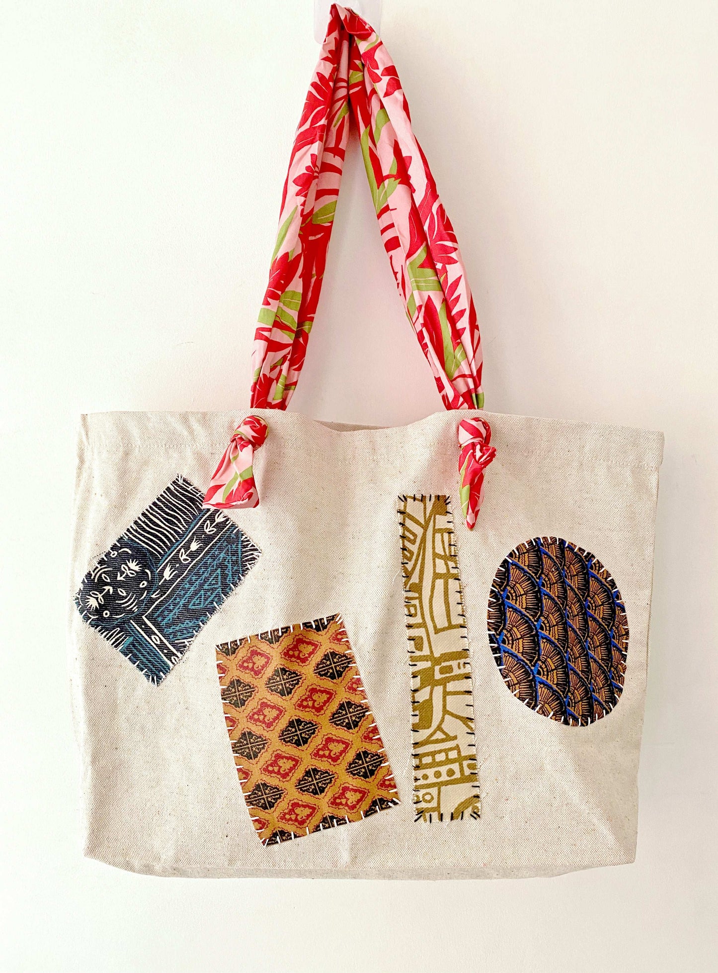 Unique Textile Art Tote Bag for Fashion Enthusiasts