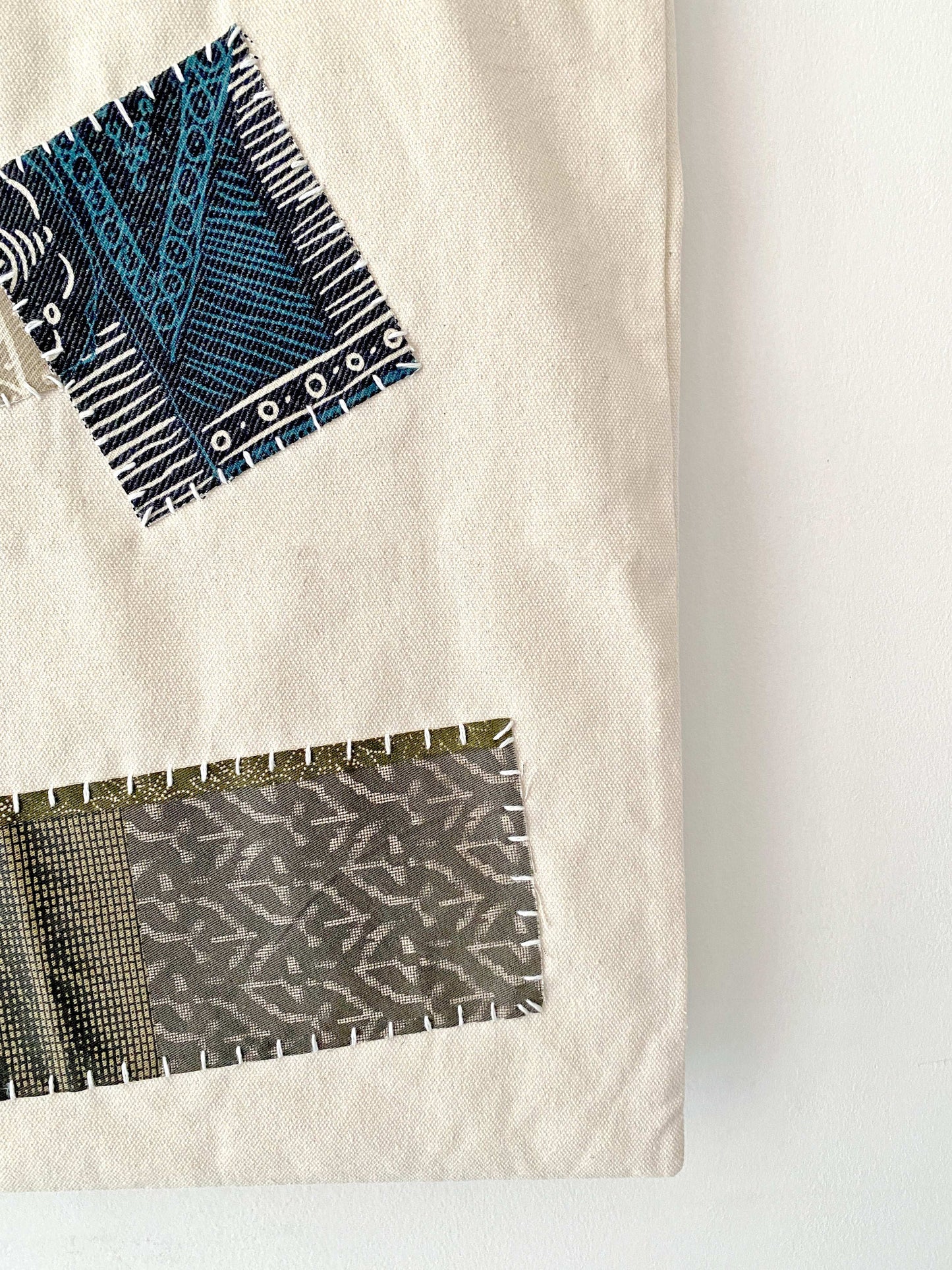 Sustainable fashion statement: hand-stitched canvas bag