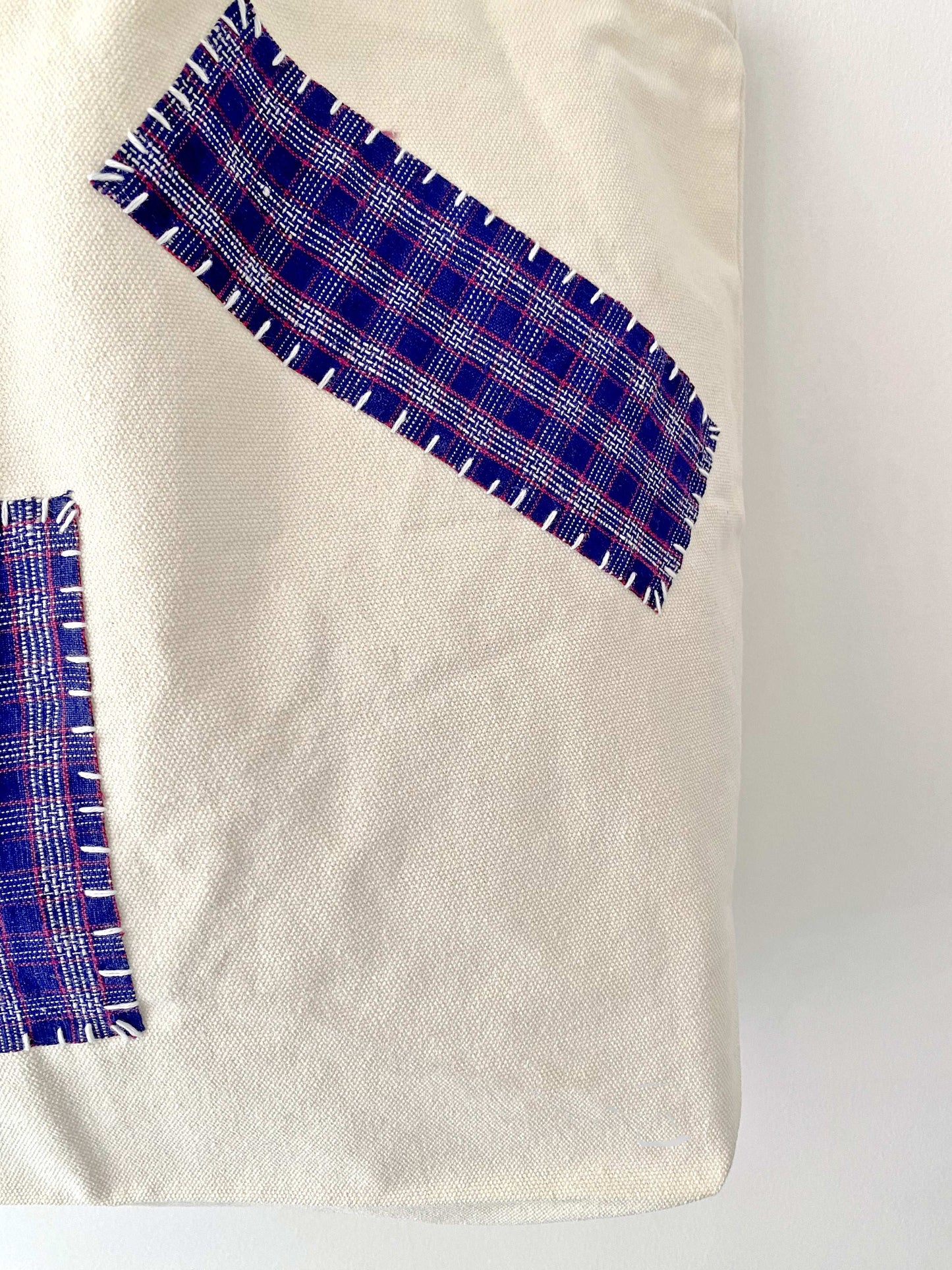 Spacious and Sturdy Handmade Patchwork Tote Bag for Shopping, Commuting, and Travel