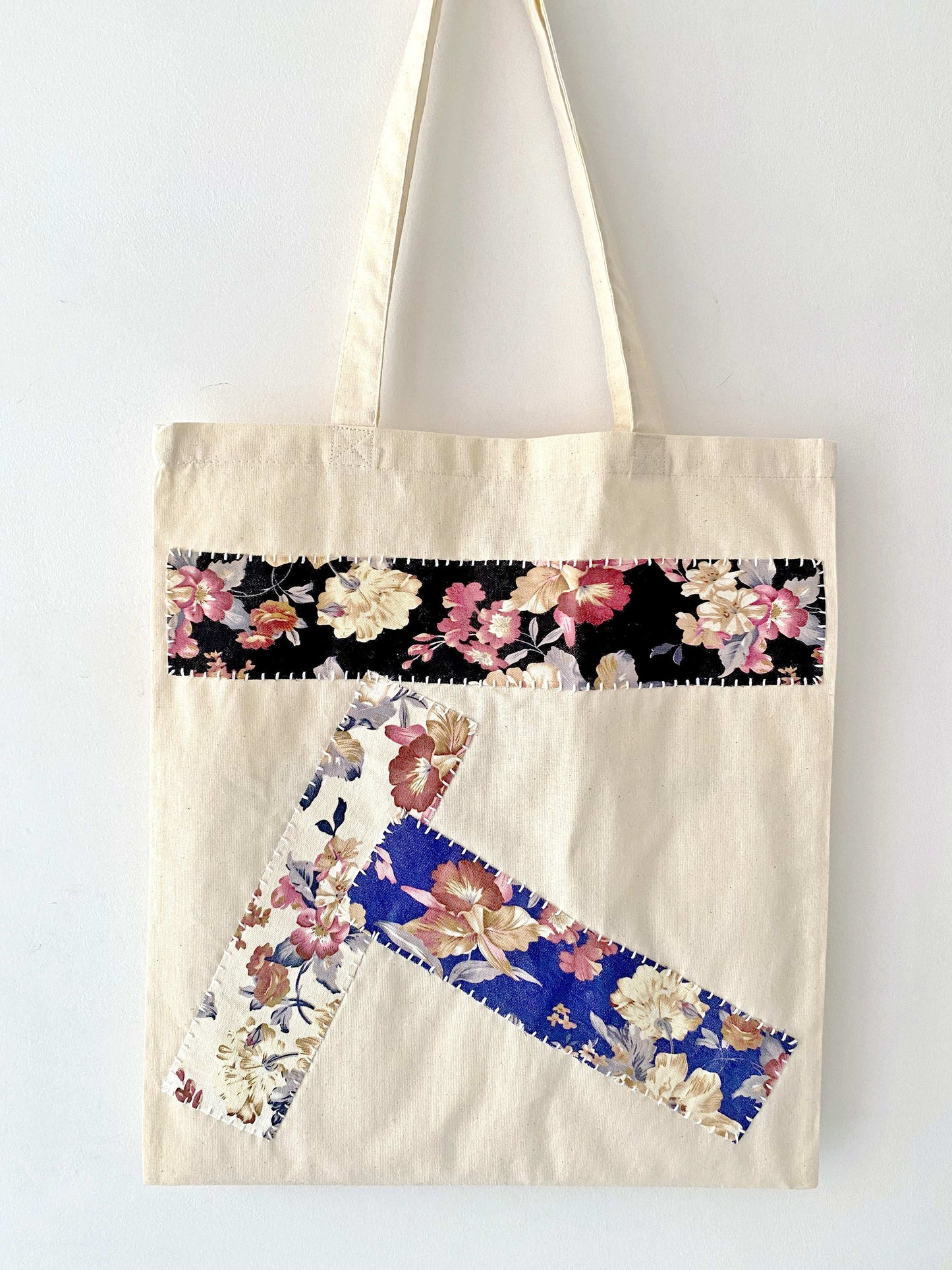 Hand-Sewn Patchwork Cotton Bag