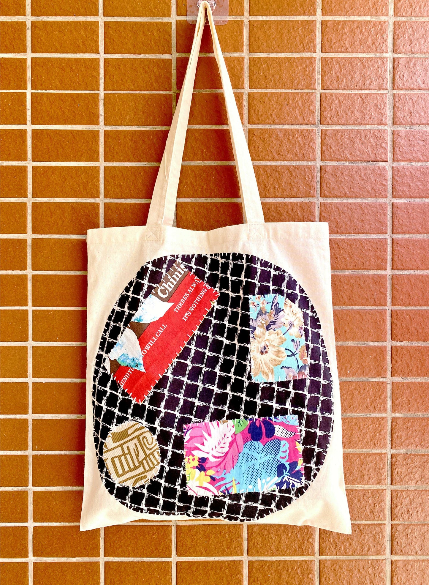 Custom handmade lightweight cotton tote bag with unique designs