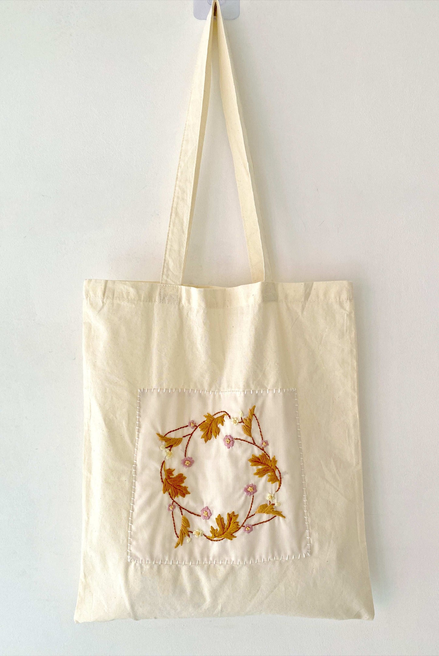 Ultra Soft Lightweight Eco Tote Bag With Personalized Hand Embroidery Design