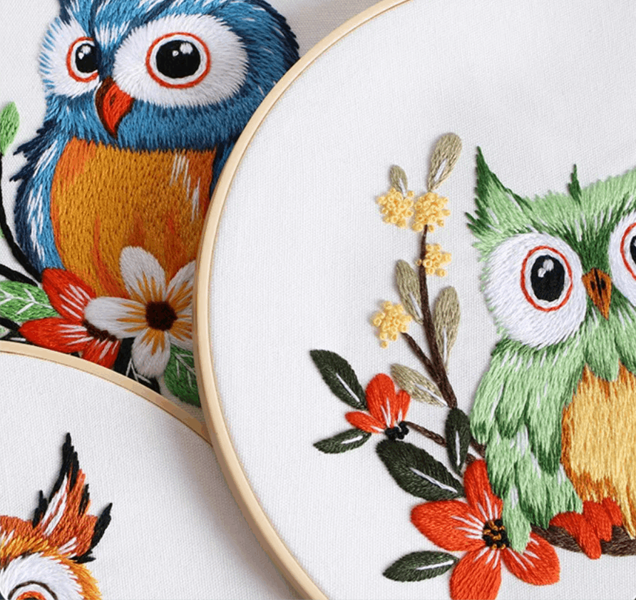 Custom Designed Owl Embroidery Patch For DIY Fashion Projects