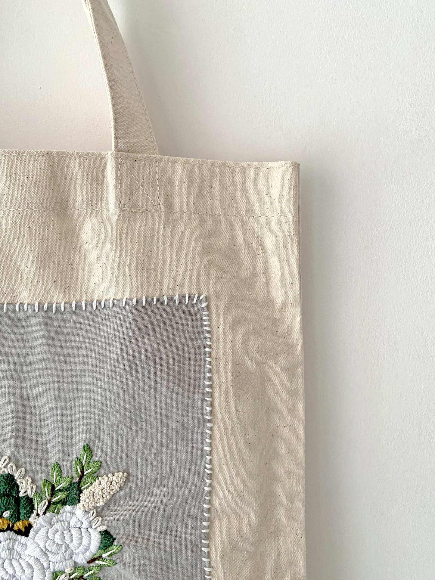 Slow Fashion Floral Design Tote Bag