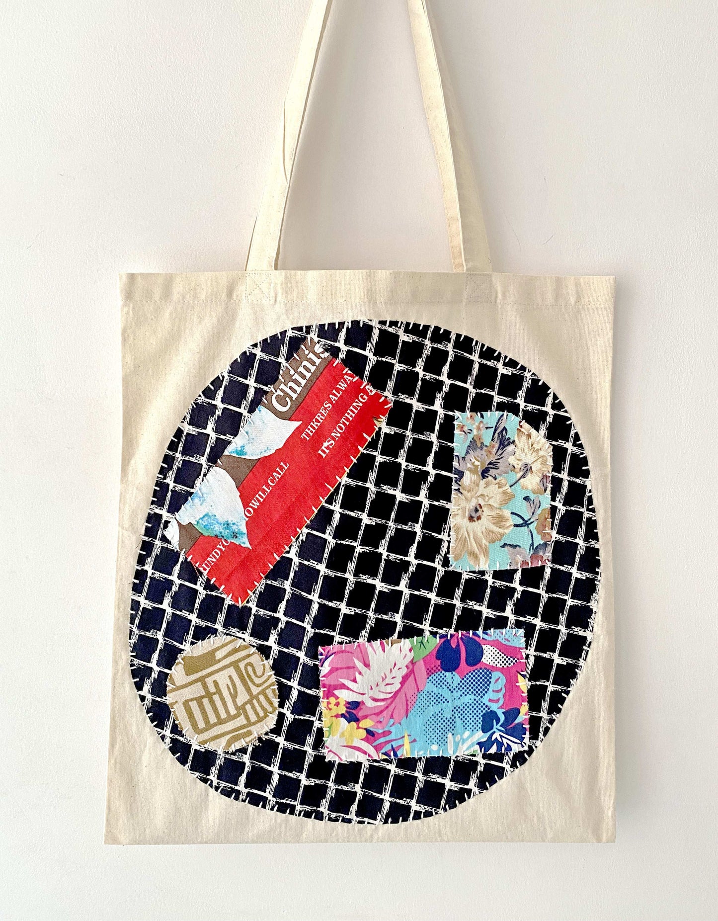 Unique Artistic Cotton Tote Bag for Women Who Love Handmade Creations