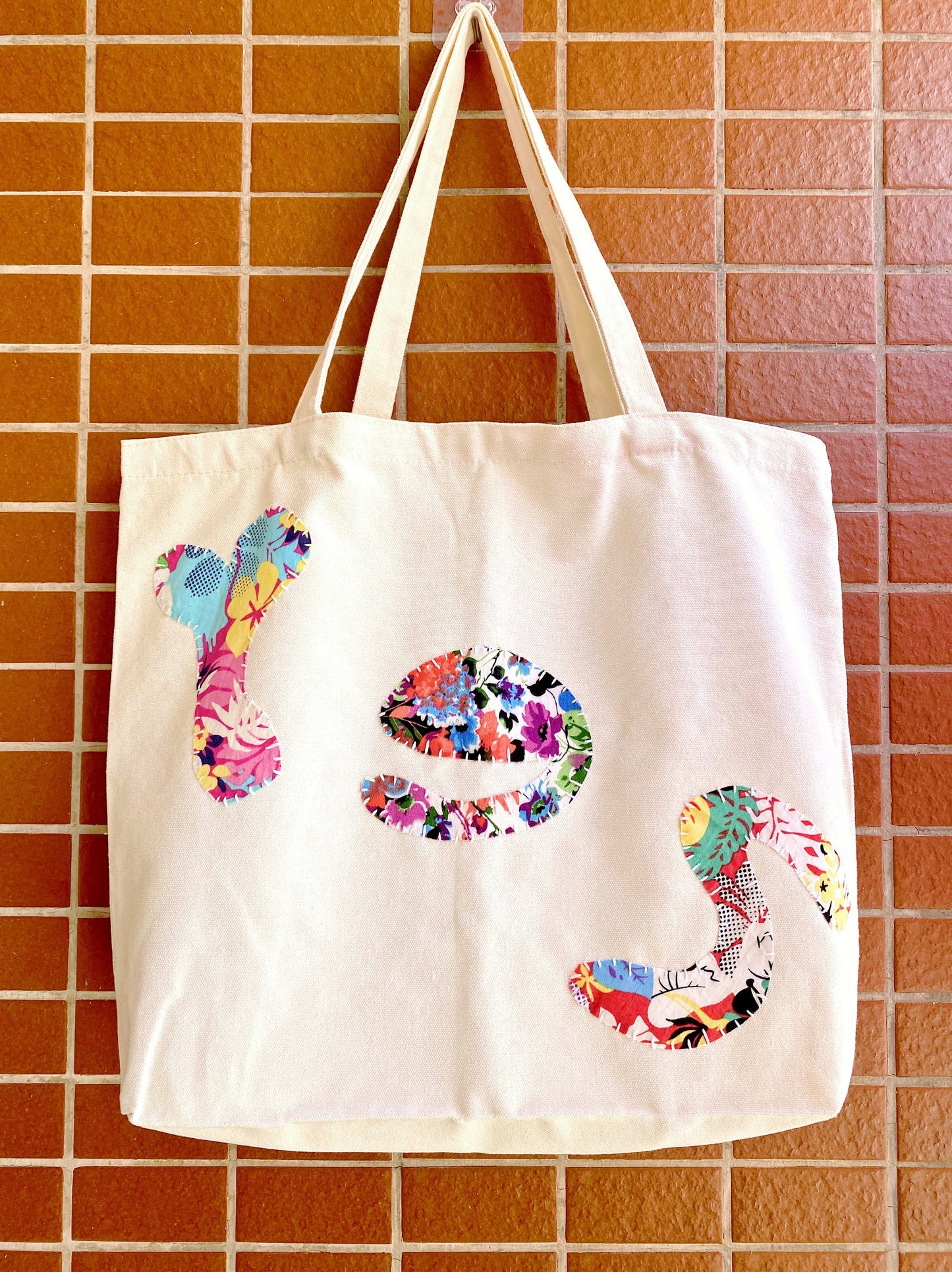 Large Capacity Organic Cotton Tote Bag With Quilted Patterns