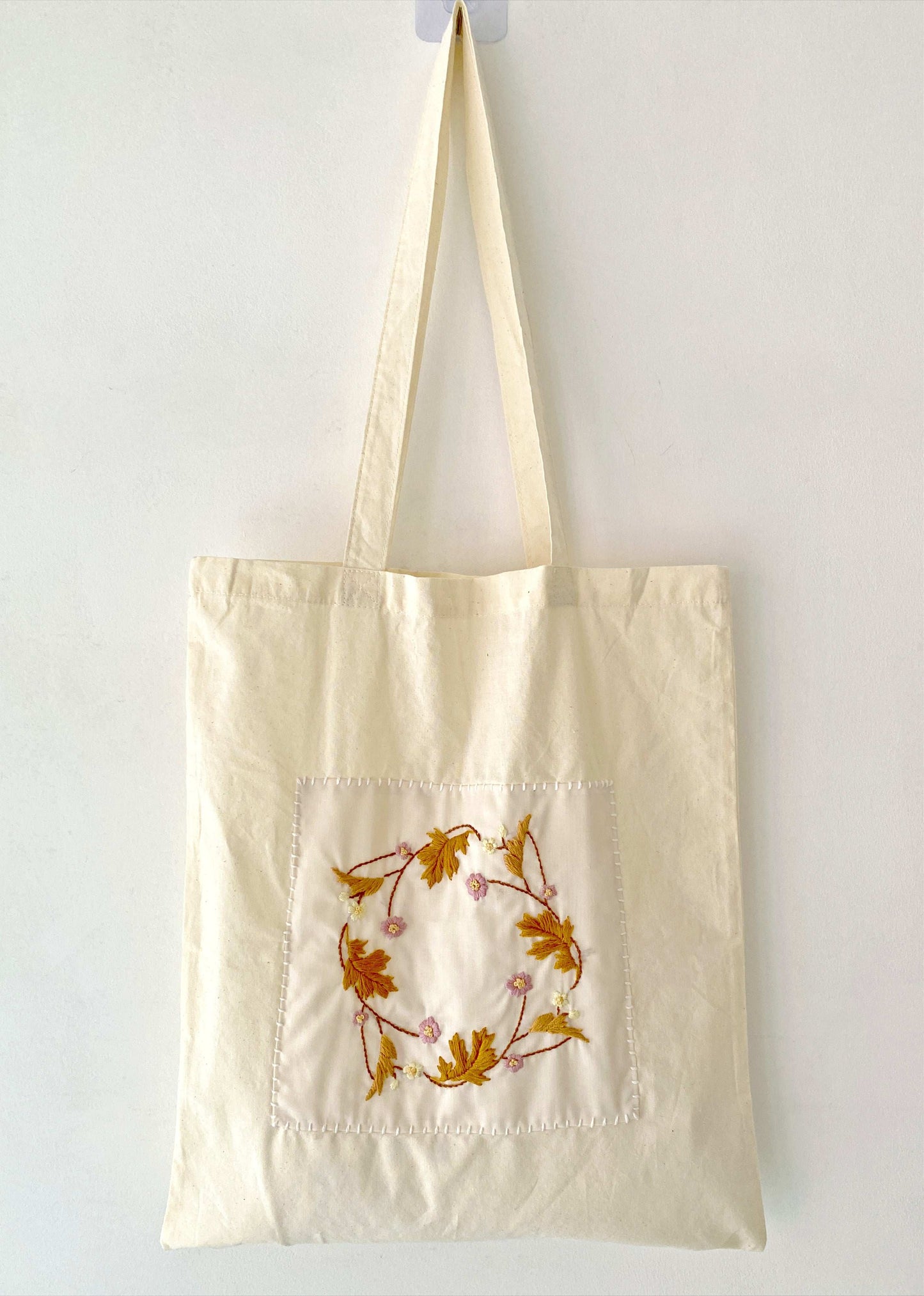 Unique Gift Idea Organic Cotton Embroidery Tote Bag For Sustainable Fashion Fans