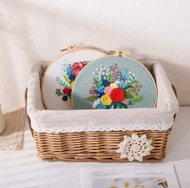 beautiful embroidered bouquet for creative gift ideas
