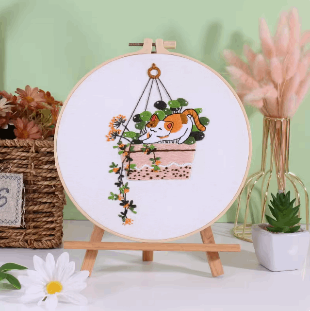 DIY Handmade Cat Embroidery Patch For Creative Gifts