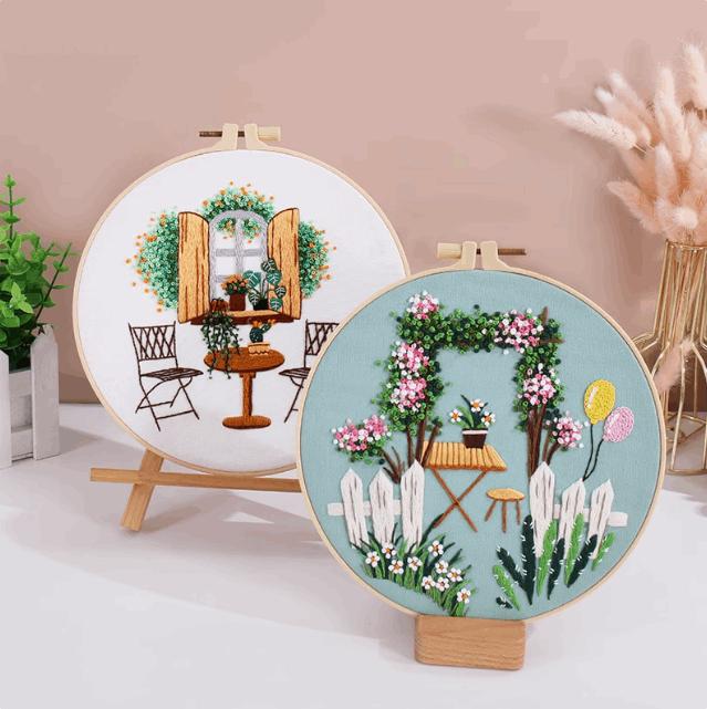 DIY Embroidery Kits With Pre-Cut Fabric Pieces