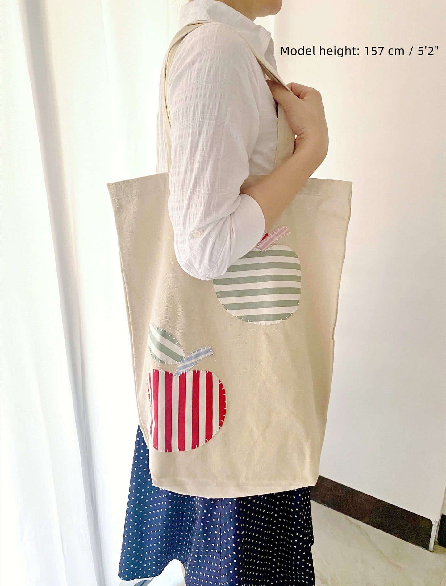handmade quilt-style canvas bag for slow living