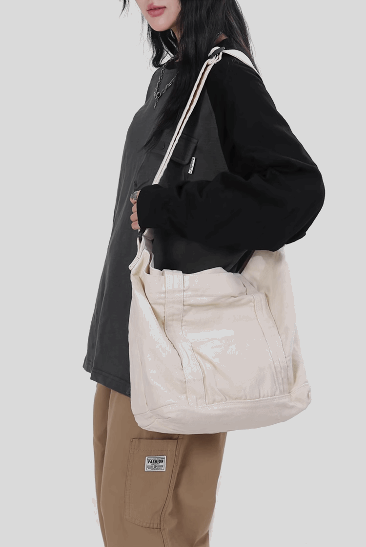 Patchwork Canvas Shoulder Bag
