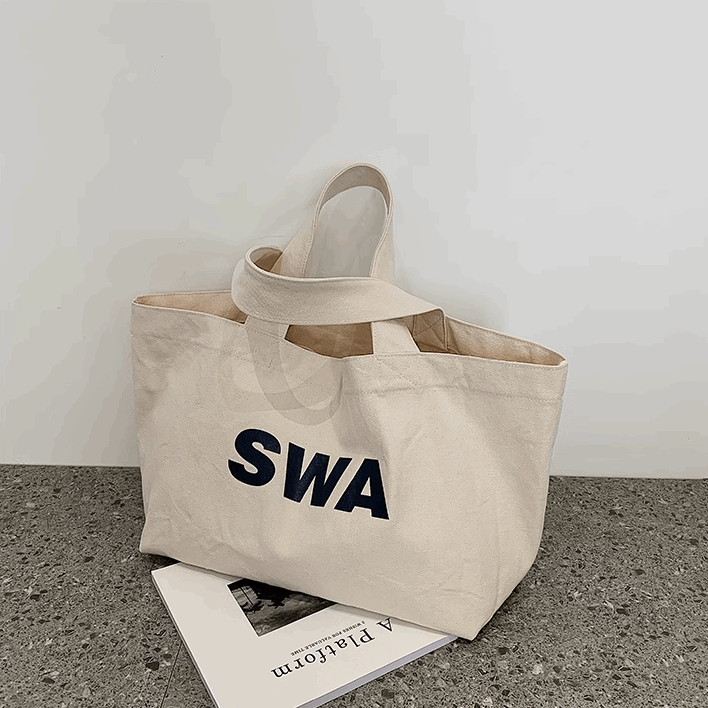 DIY-Friendly Large Canvas Tote Bag for Quilting and Stitching