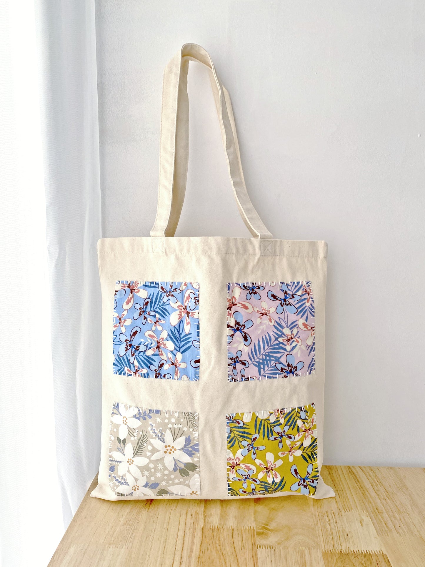 versatile cotton canvas shoulder bag with elegant artisan stitched details