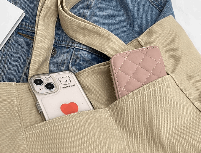 personalizable canvas purse