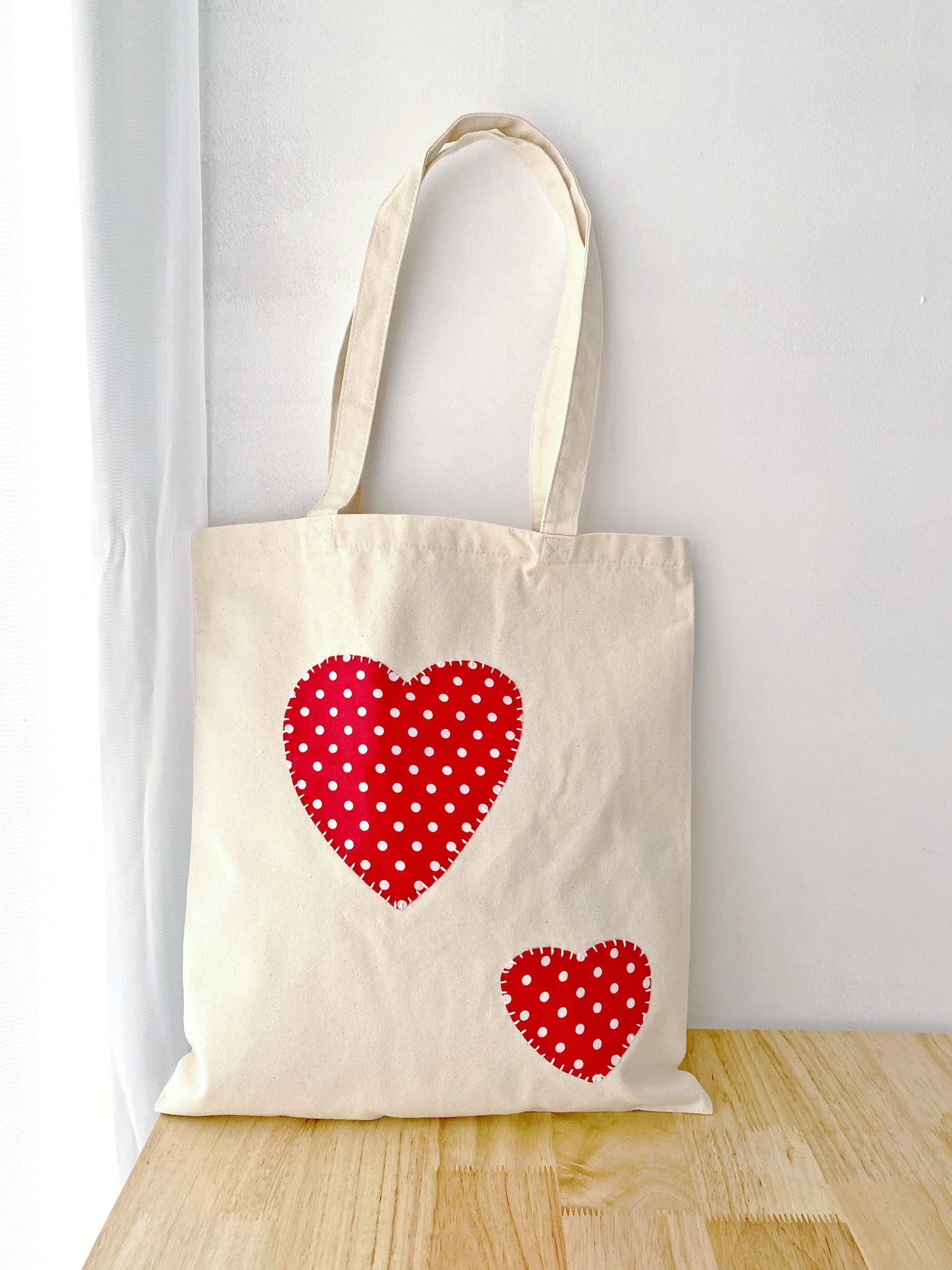 minimalist cotton canvas tote with unique patchwork